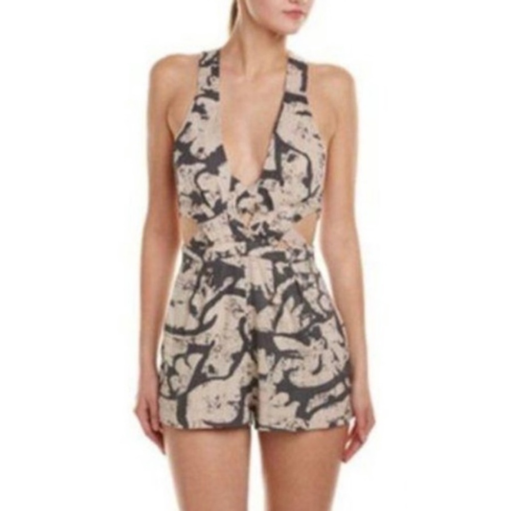 Free People La Vida Romper Black Combo Size 8